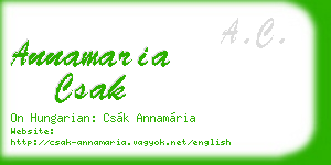 annamaria csak business card